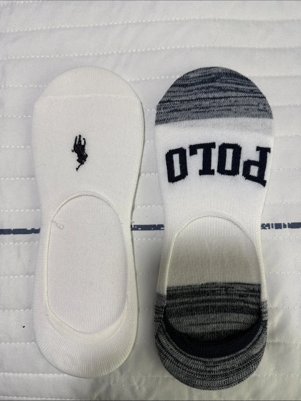 Polo by Ralph Lauren No-Show Sock Set in Navy, White & Heather Gray